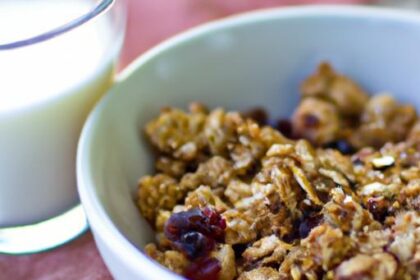 Crunchy Homemade Granola with Milk: A Delightful Breakfast