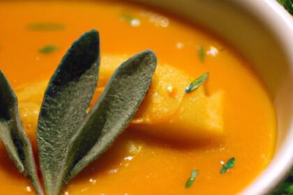 Golden Glow: Roasted Pumpkin Soup with Browned Butter & Sage