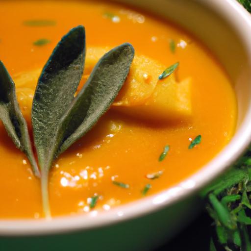 Golden Glow: Roasted Pumpkin Soup with Browned Butter & Sage