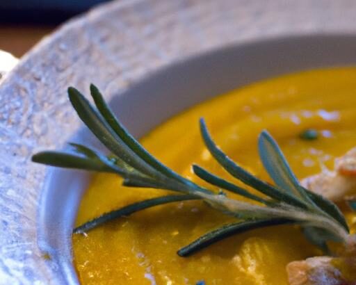 Golden Comfort: Roasted Pumpkin Soup with Browned Butter & Sage