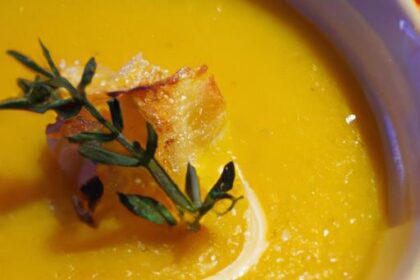 Golden Harvest: Roasted Pumpkin Soup with Browned Butter & Sage