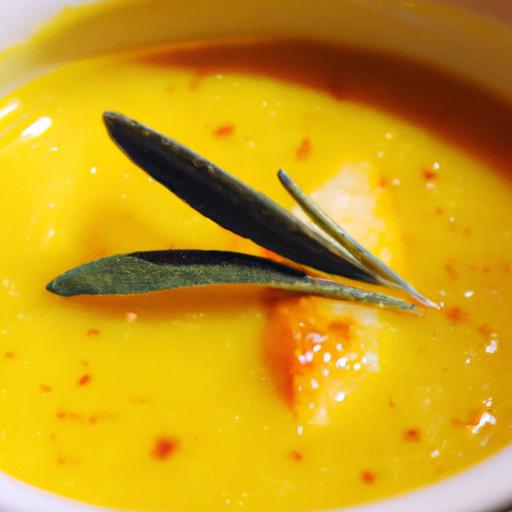 Golden Harvest: Roasted Pumpkin Soup with Browned Butter & Sage
