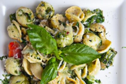 Tortellini Pasta Salad with Fresh Basil Pesto Bliss