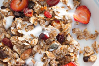 Crunchy Homemade Granola with Milk: A Healthy Morning Boost