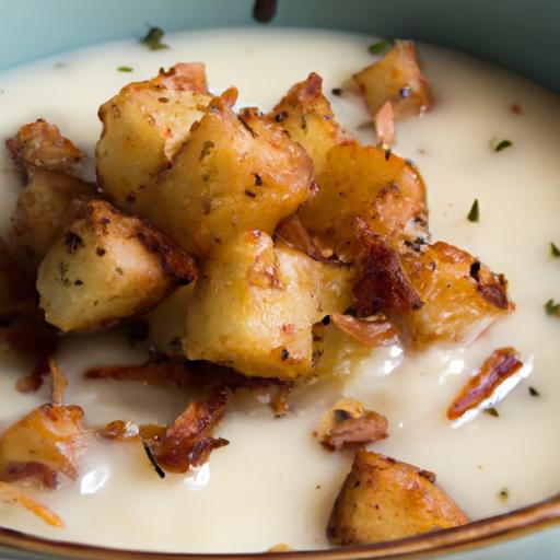 Creamy Slow Cooker Potato Soup with Crispy Hash Browns