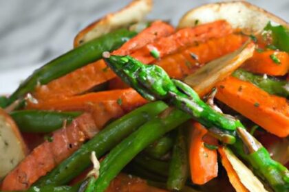 Crispy Air Fryer Roasted Green Beans & Carrots Delight