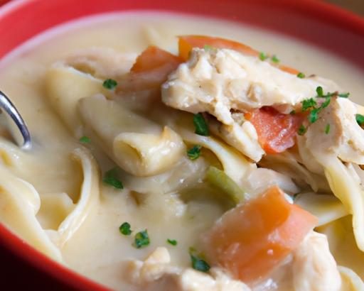 Velvety Slow Cooker Creamy Chicken Noodle Soup Delight
