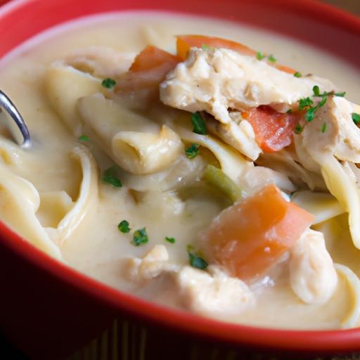 Velvety Slow Cooker Creamy Chicken Noodle Soup Delight